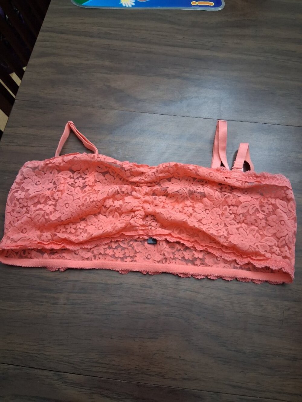 Torrid pink lace bandeau bralette 1x euc